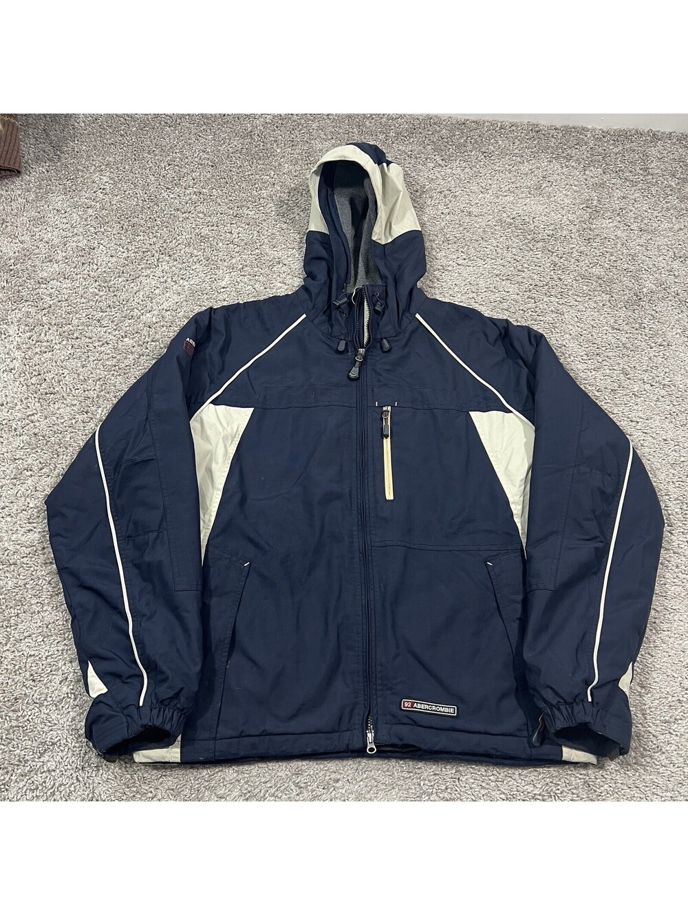 Vintage Y2K Abercrombie & Fitch Performance Fleece Lined Zip Jacket Mens Large